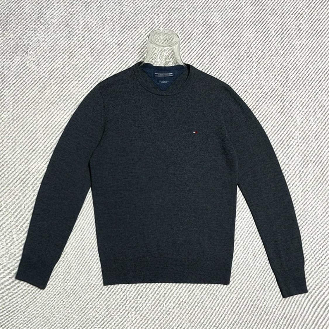 [M] Tommy 타미힐피거 다크그레이 램스울 라운드 니트 상품이미지1
