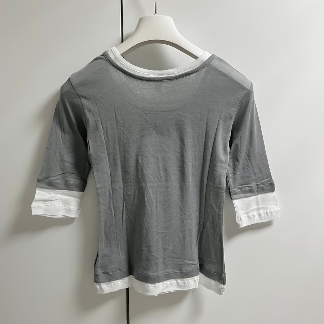 [XS,S,M]기마구아스 Gemma 레이어드 티셔츠/그레이 상품이미지2