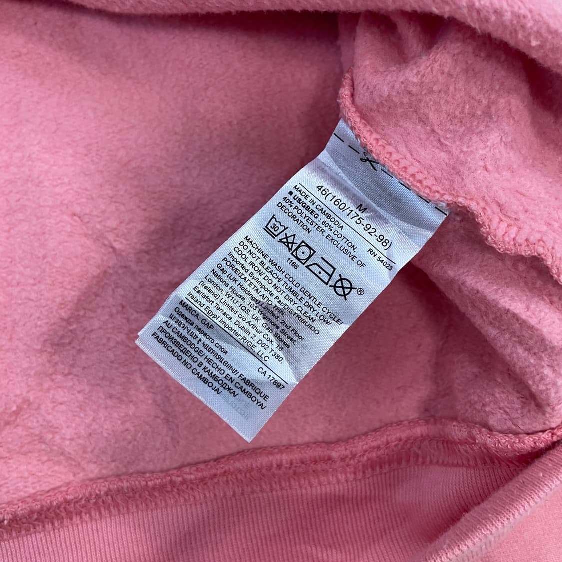 갭 Gap 스펠 로고 후드집업 피치핑크 상품이미지5