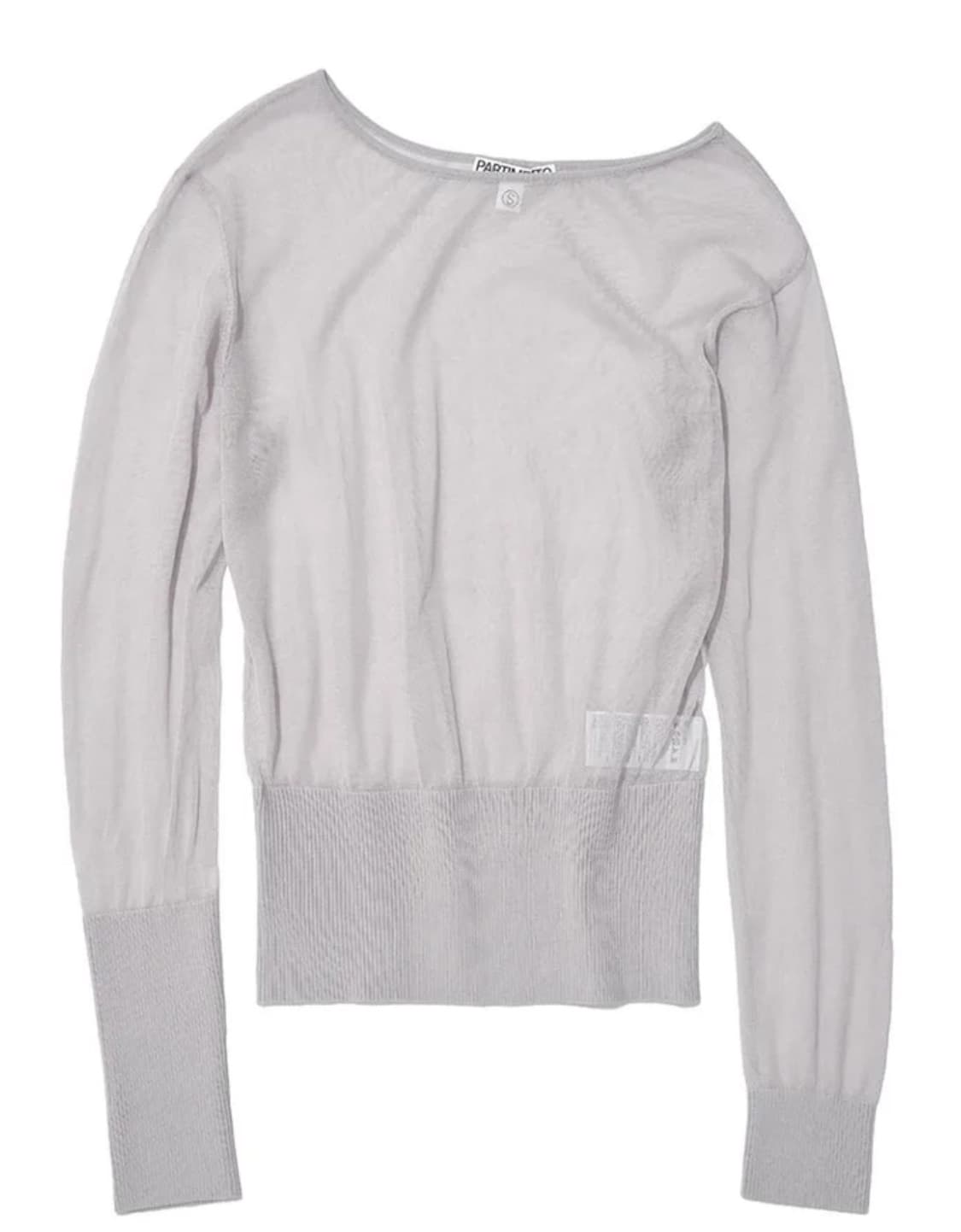파르티멘토 우먼 언발란스드 쉬어 니트 탑 라이트 그레이 상품이미지2