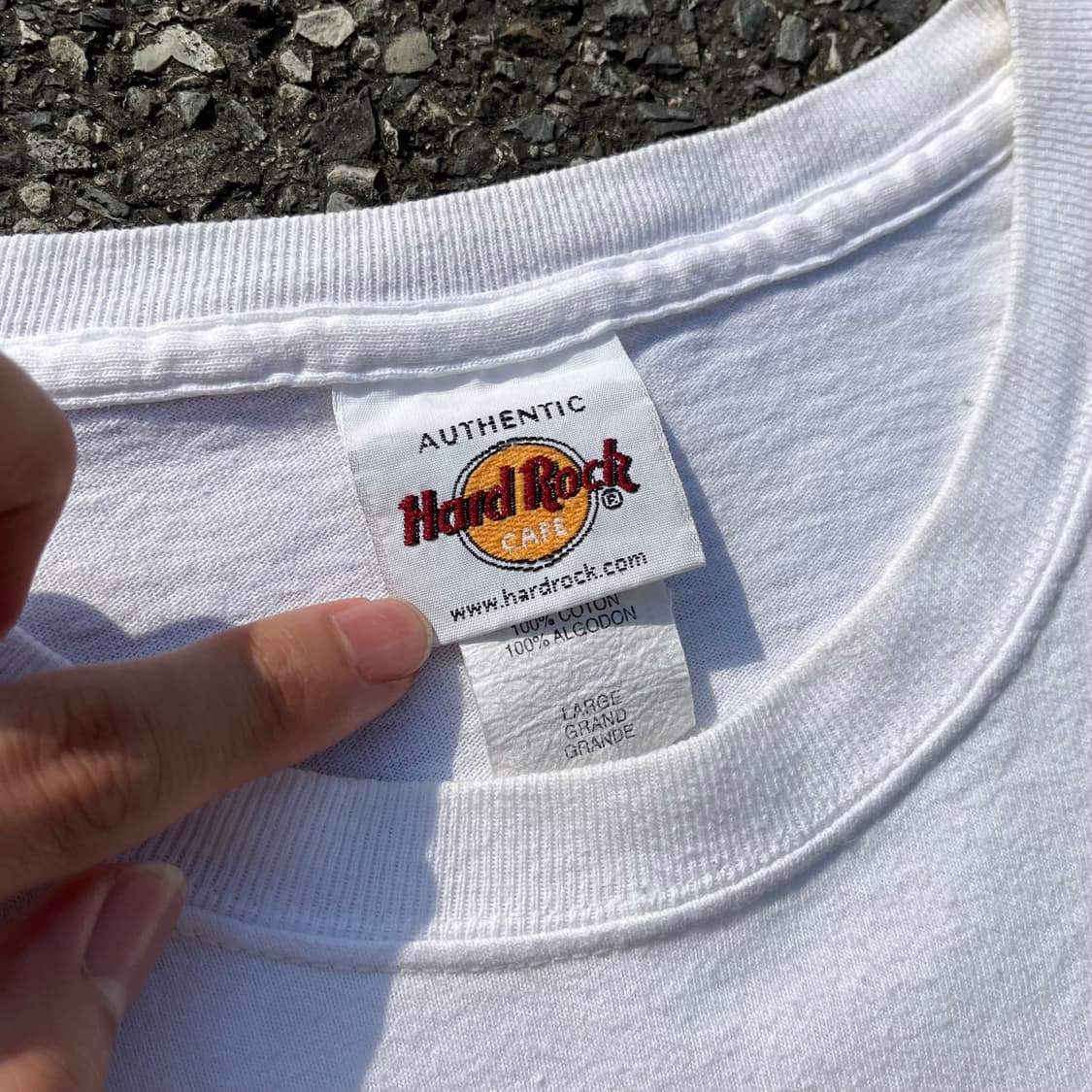 하드락 정품 화이트 뉴올리언스 프린팅 반팔 티셔츠 상품이미지6