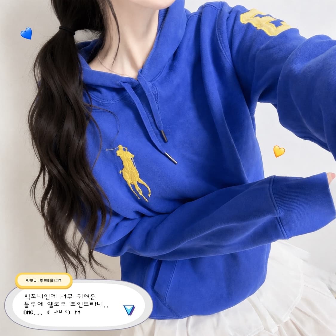 🐰폴로 랄프로렌 빅포니 빈티지 귀욤 후드티💛 상품이미지1