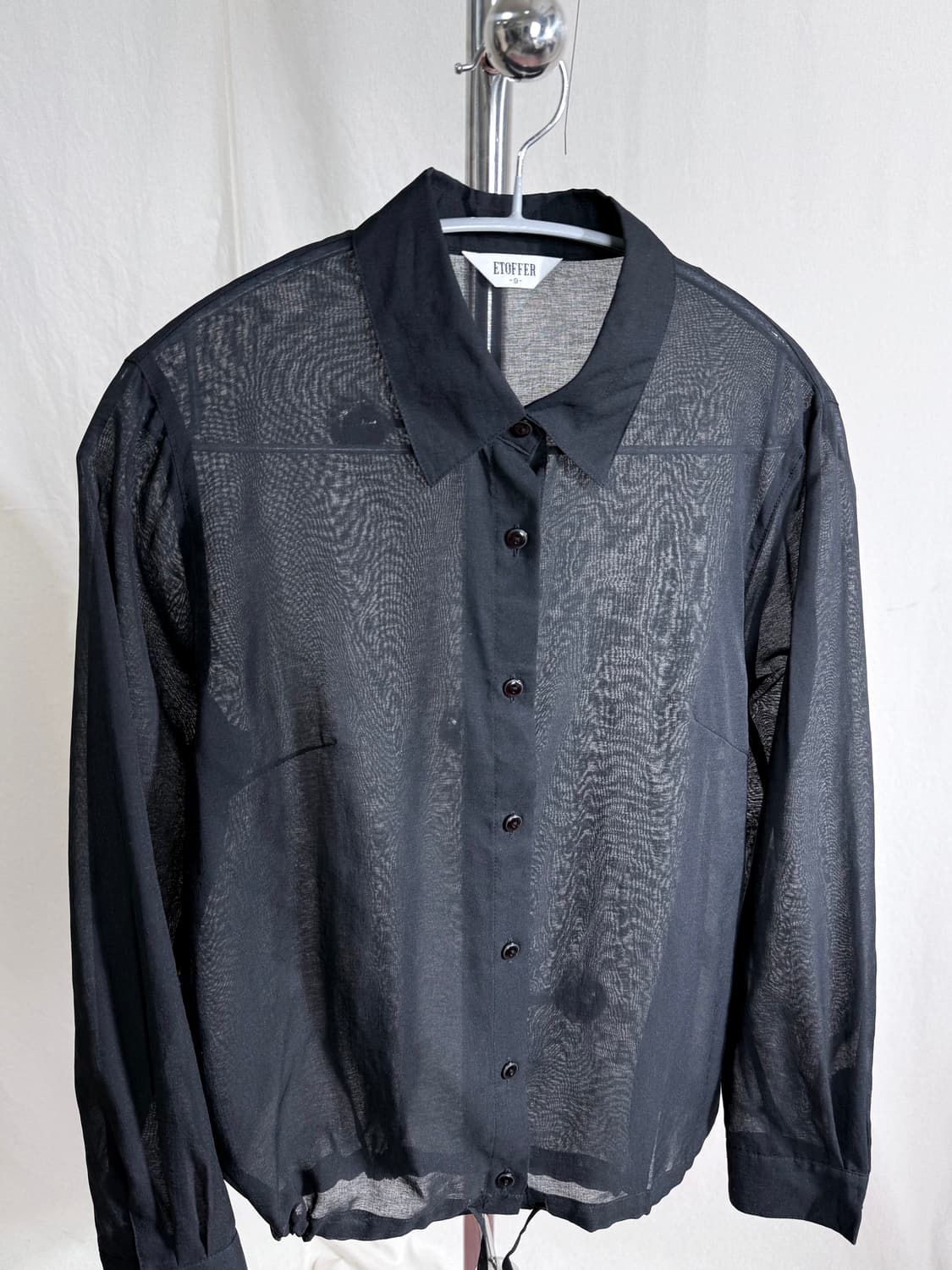 ETOFFER 시스루 스트링 셔츠 상품이미지5