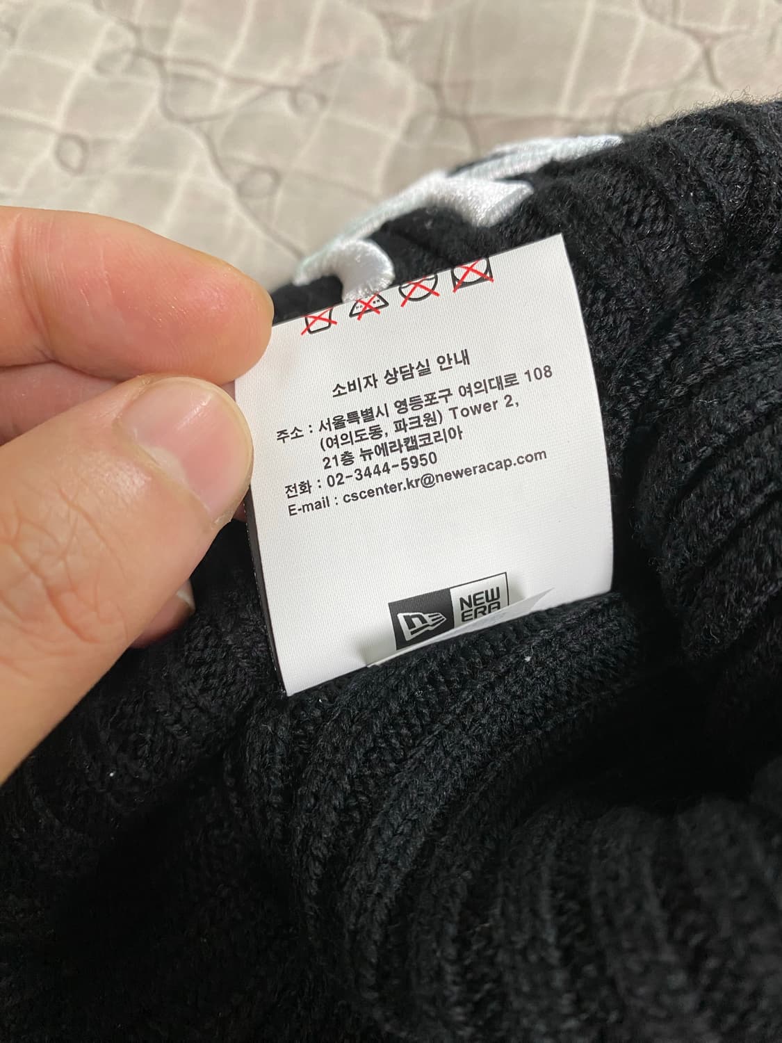 (새제품) 뉴에라 립커브 메리노울 비니 블랙 상품이미지3