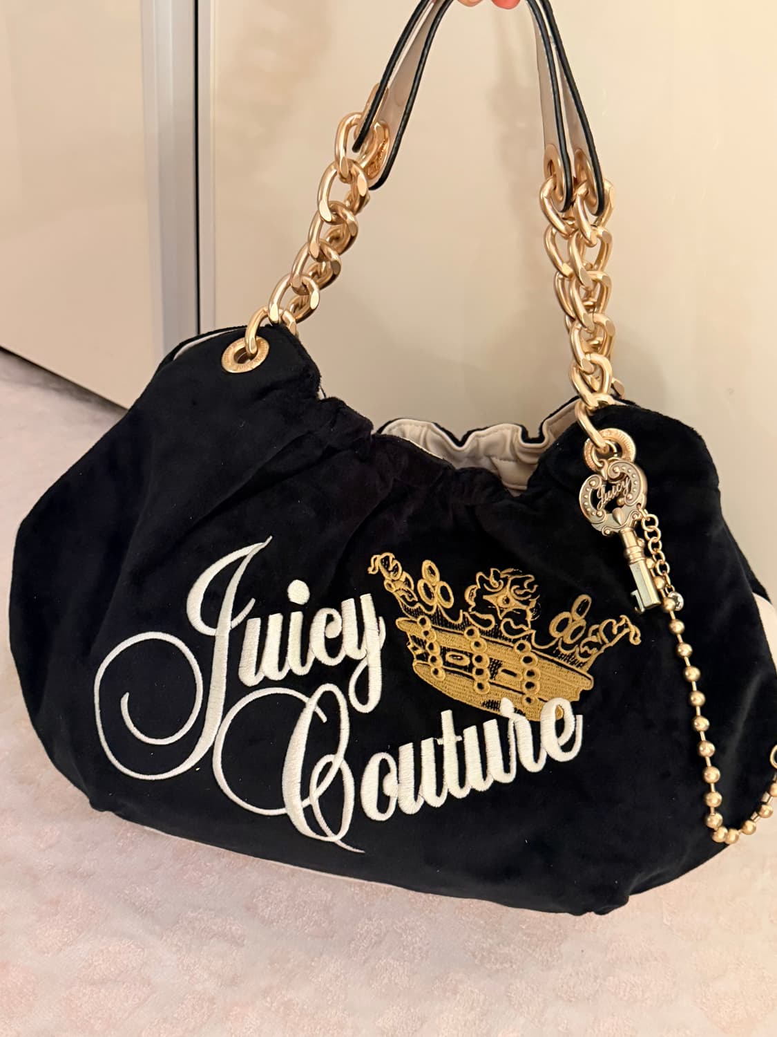 쥬시꾸뛰르 블랙 보부상 호보백 갸루 핀터깔 상품이미지1