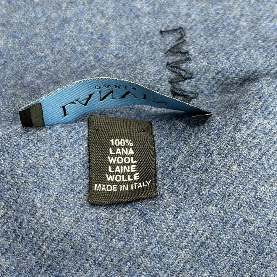 LANVIN 블루 100% 울 머플러 상품이미지5