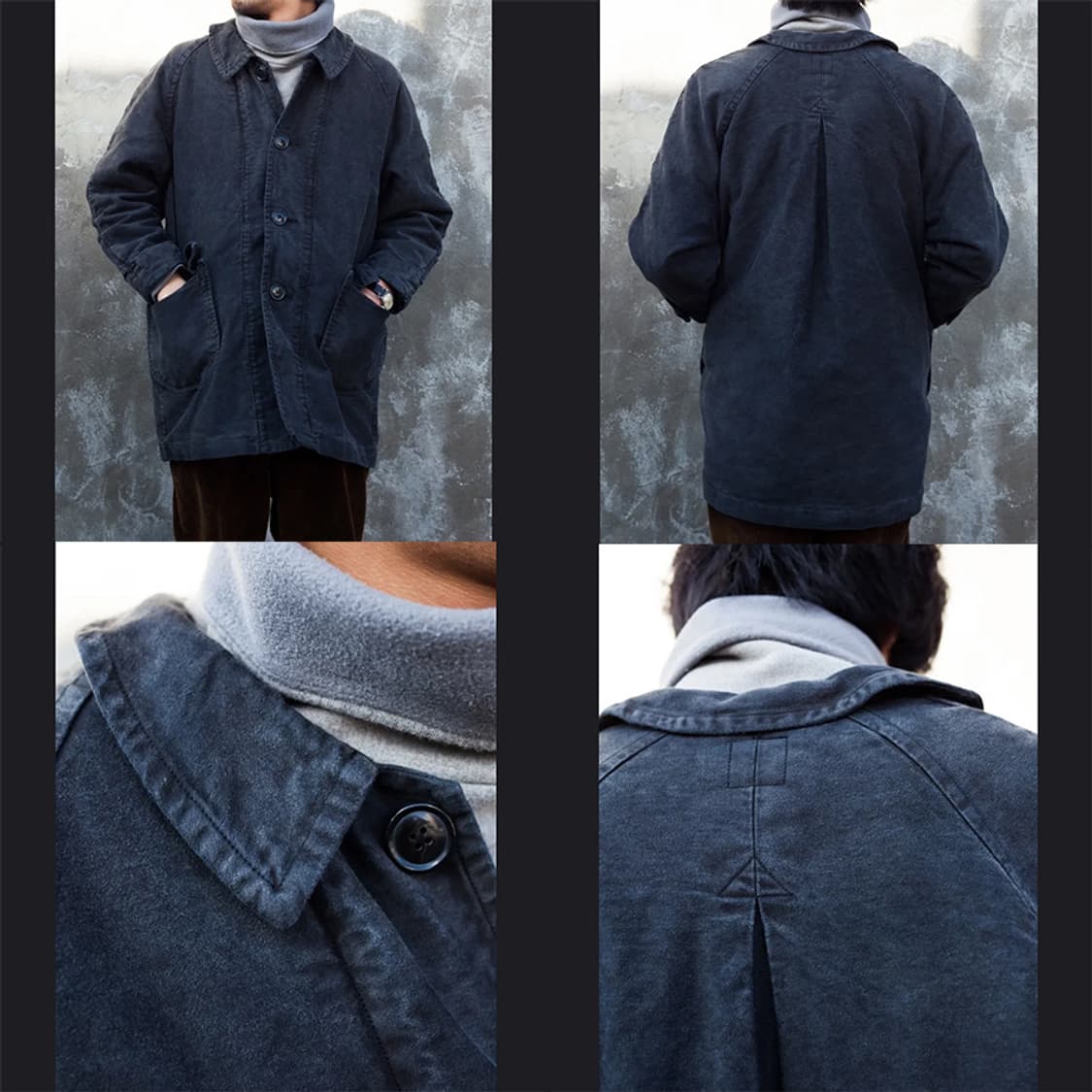 포터클래식 인디고 몰스킨 코트 M(100-103)사이즈 상품이미지3