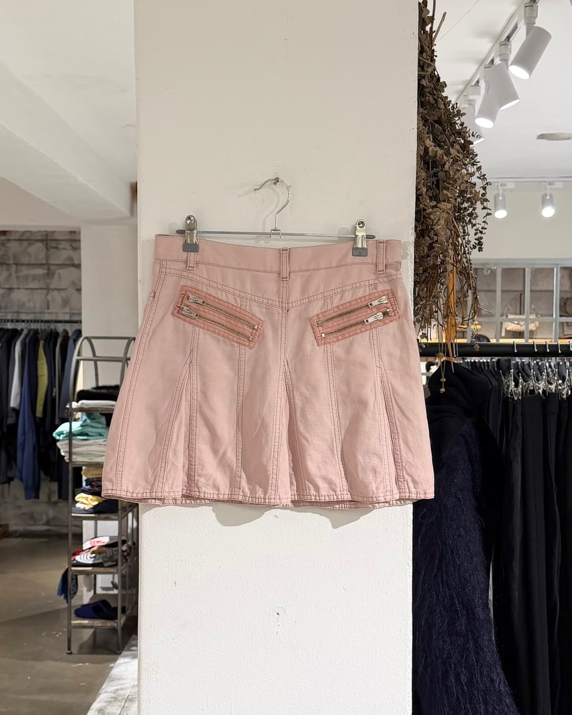 씨 바이 끌로에 핑크 데님 지퍼디테일 미니스커트 상품이미지4