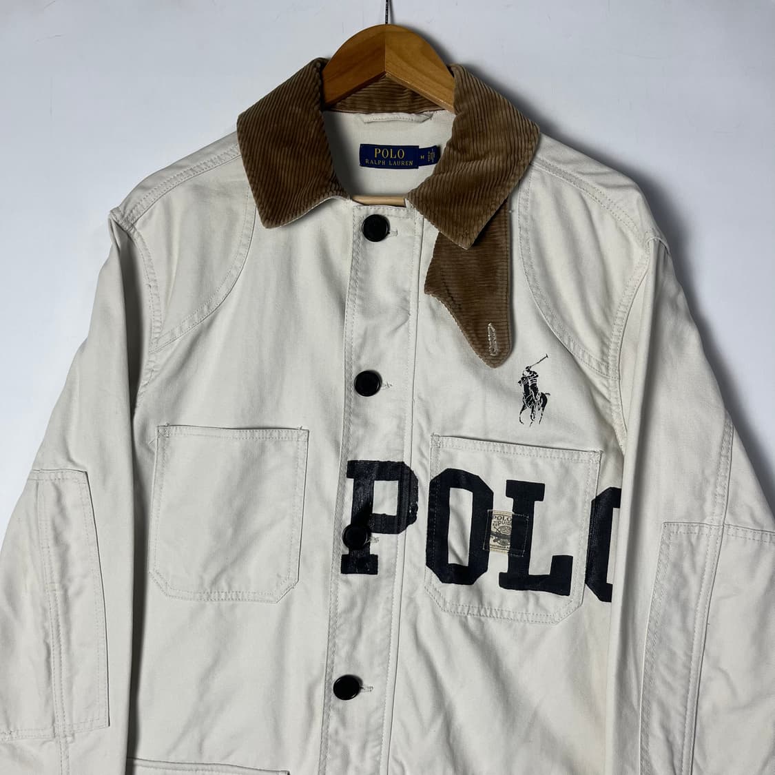 [POLO] 폴로랄프로렌 레터링 코듀로이 카라 코튼 맥코트 상품이미지3