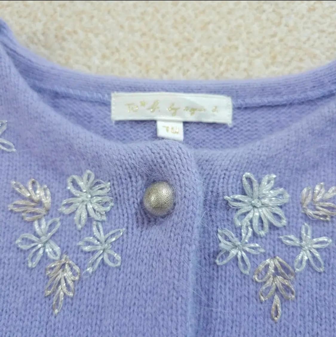 (F)아네스베 japan 여자 앙고라 울 자수 가디건 상품이미지6