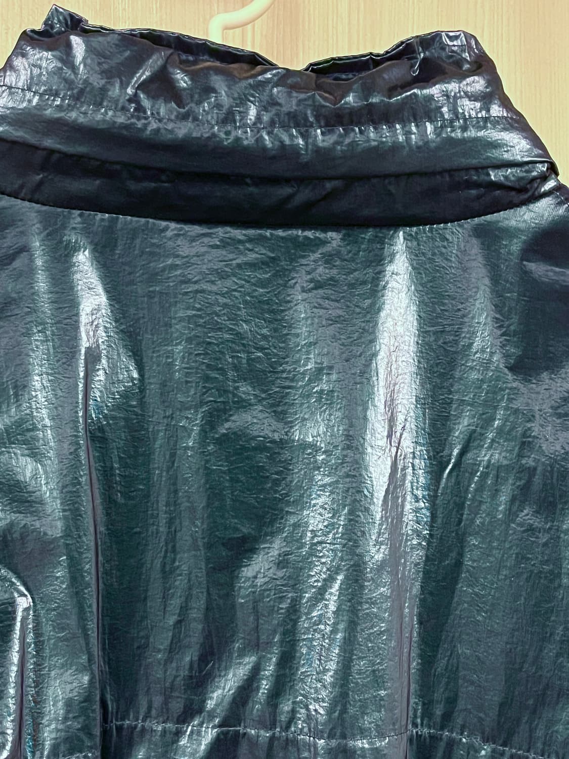 유광 나일론 바람막이 후드 점퍼 폴리 투웨이 블루 상품이미지5