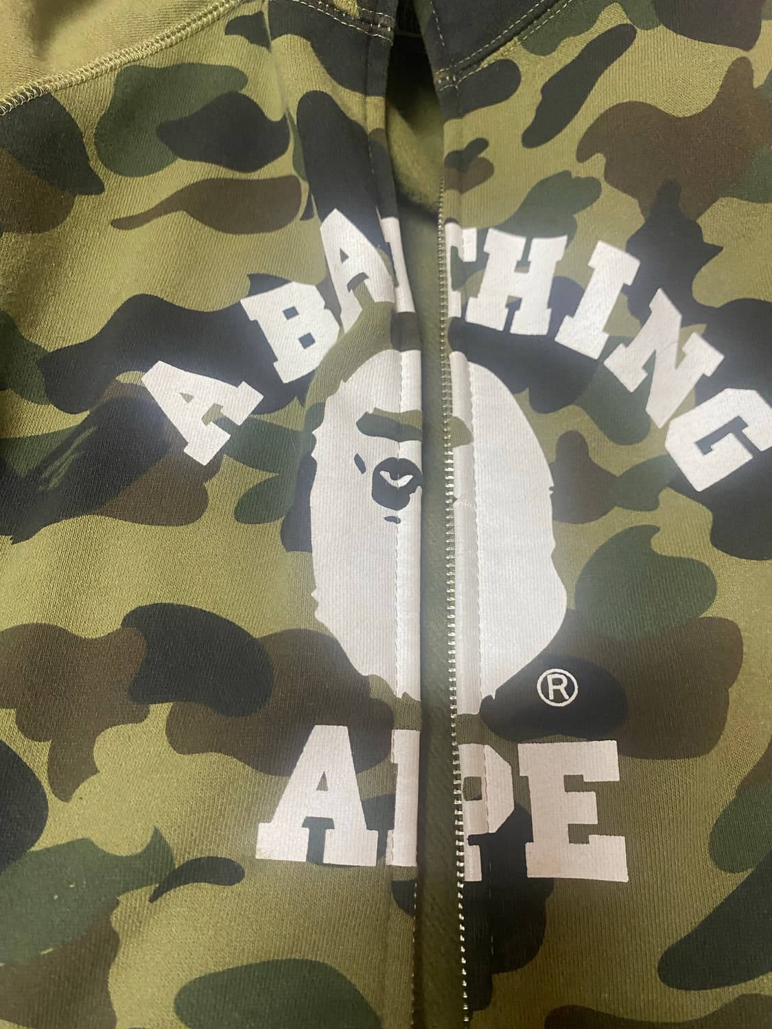 베이프 1ST 카모 크레이지 컬리지 후드집업 상품이미지10