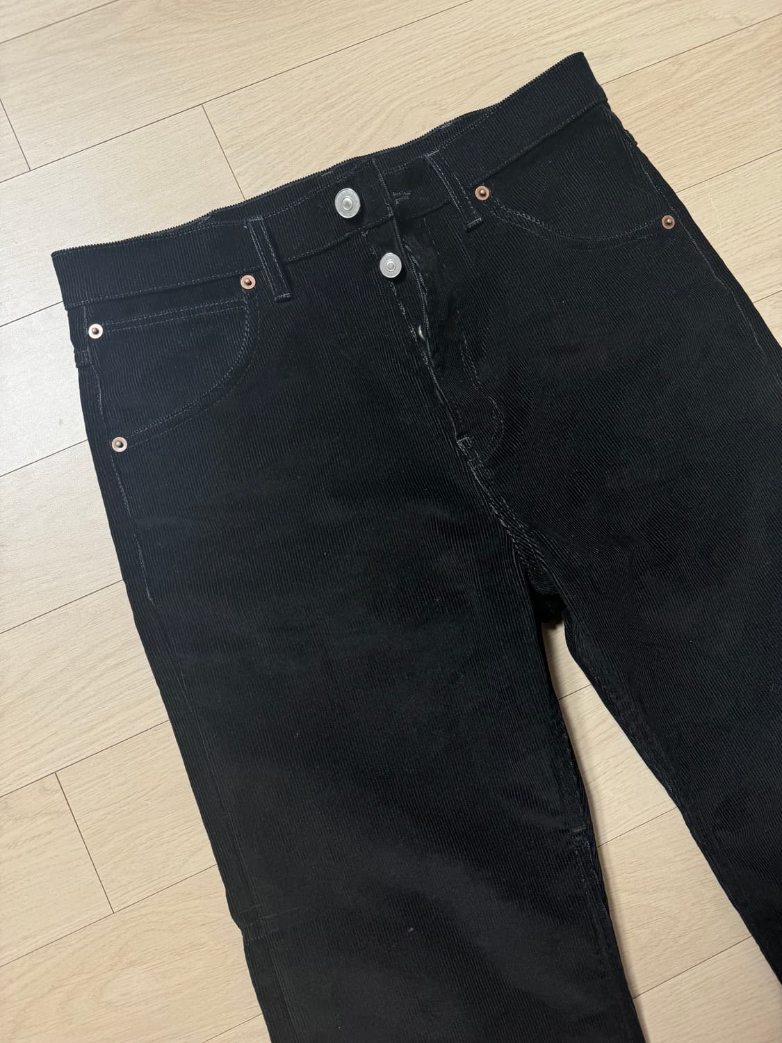 허즈밴드파리 코듀로이 블랙진 상품이미지2