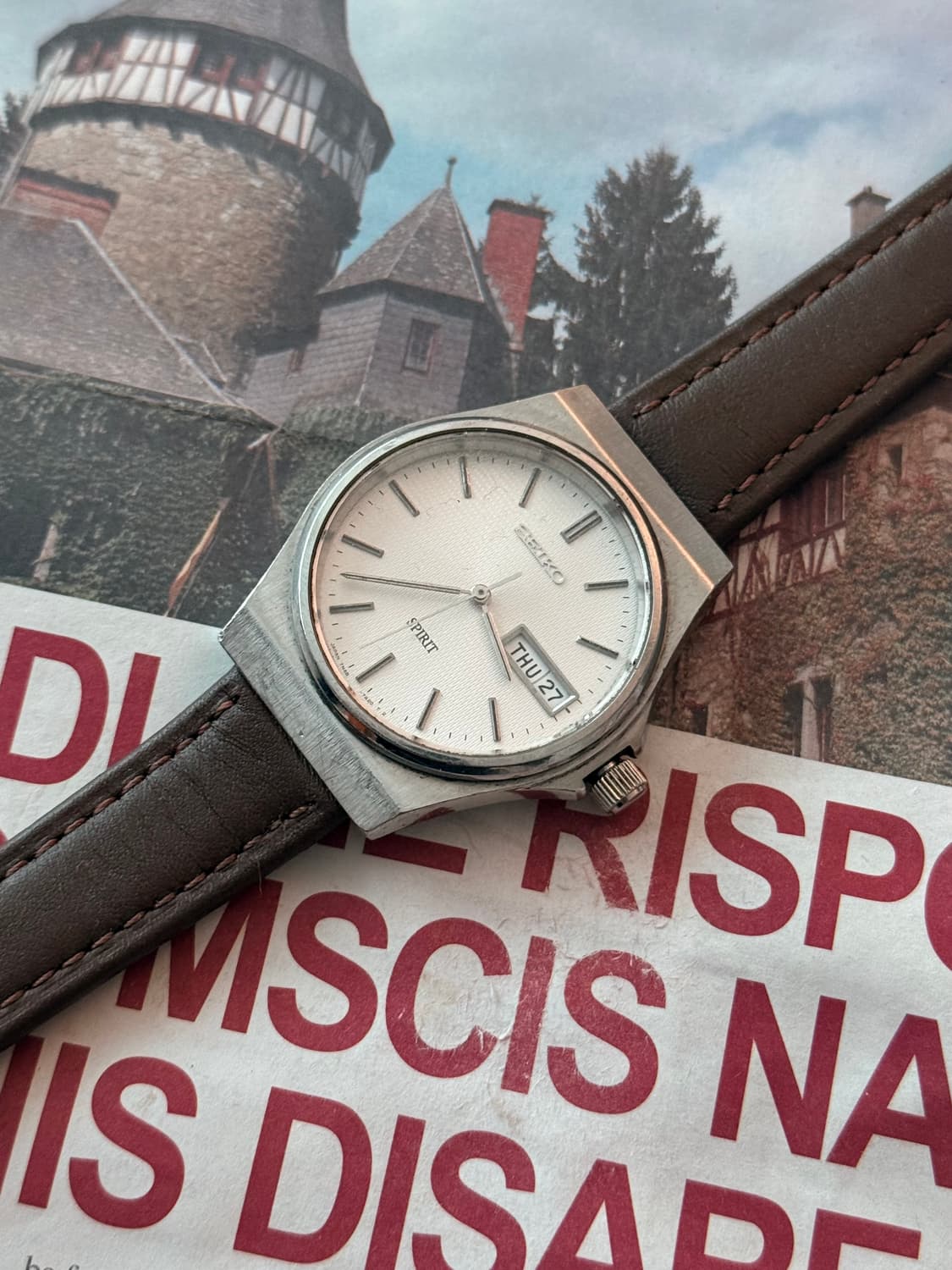 세이코 Seiko 스피릿 데이 데이트 브라운 래더  상품이미지1