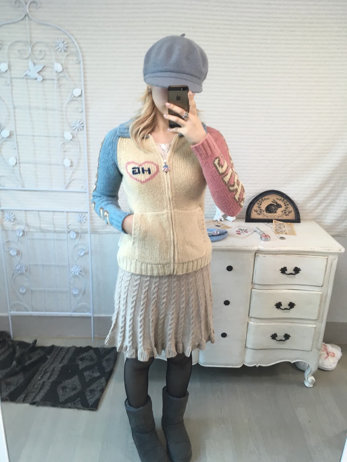 빈티지 히스테리글래머 릴리 니트 집업 코위찬 y2k 스트릿 갸루 펑키 상품이미지2