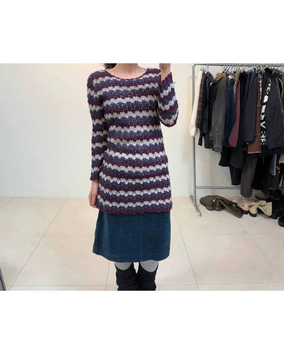 빈티지 크로셰 레이어드 원피스 상품이미지4