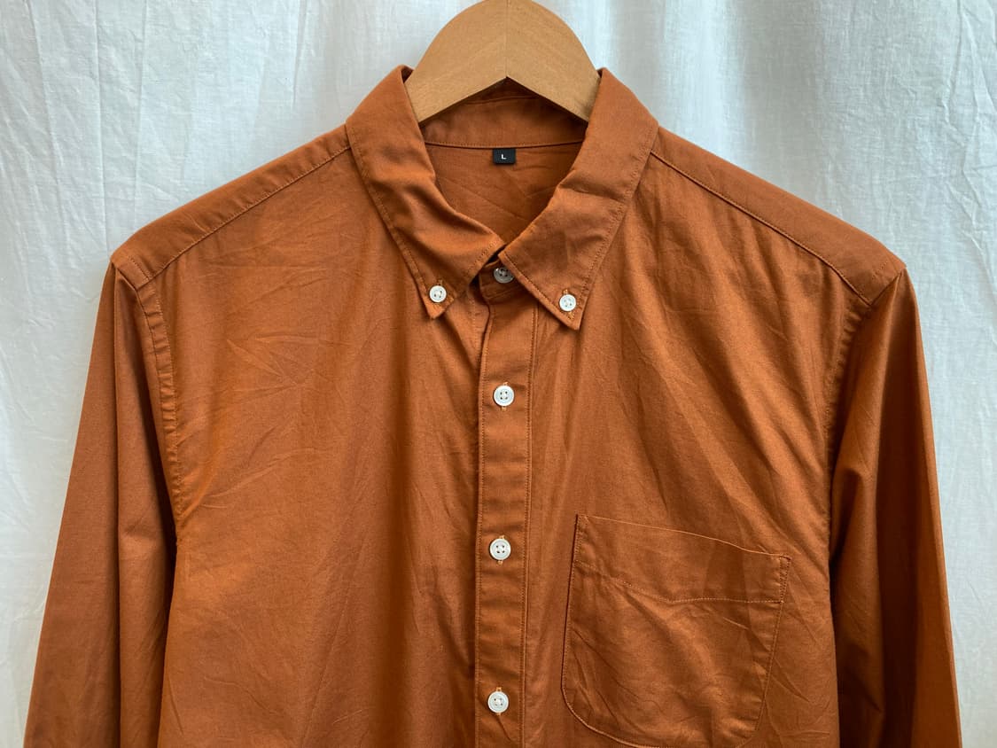 MUJI 레드브라운 셔츠(L) 상품이미지2