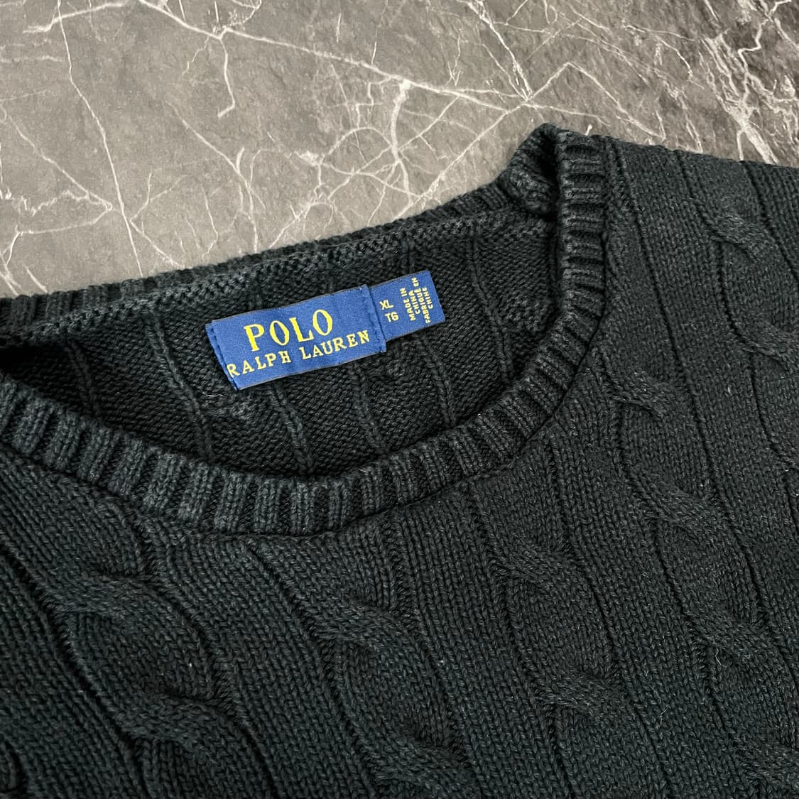 여성용 폴로랄프로렌 블랙 포니 꽈배기 니트 상품이미지3