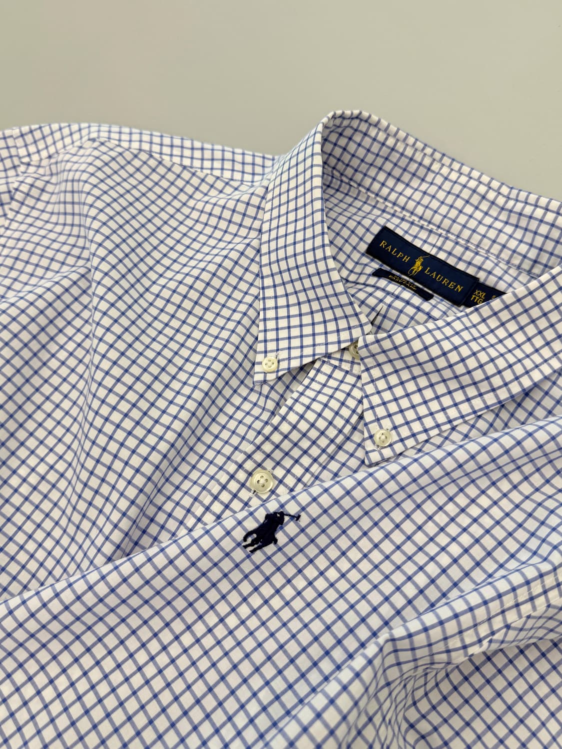 폴로 랄프로렌 오버사이즈 신형 체크패턴 화이트 셔츠 상품이미지2