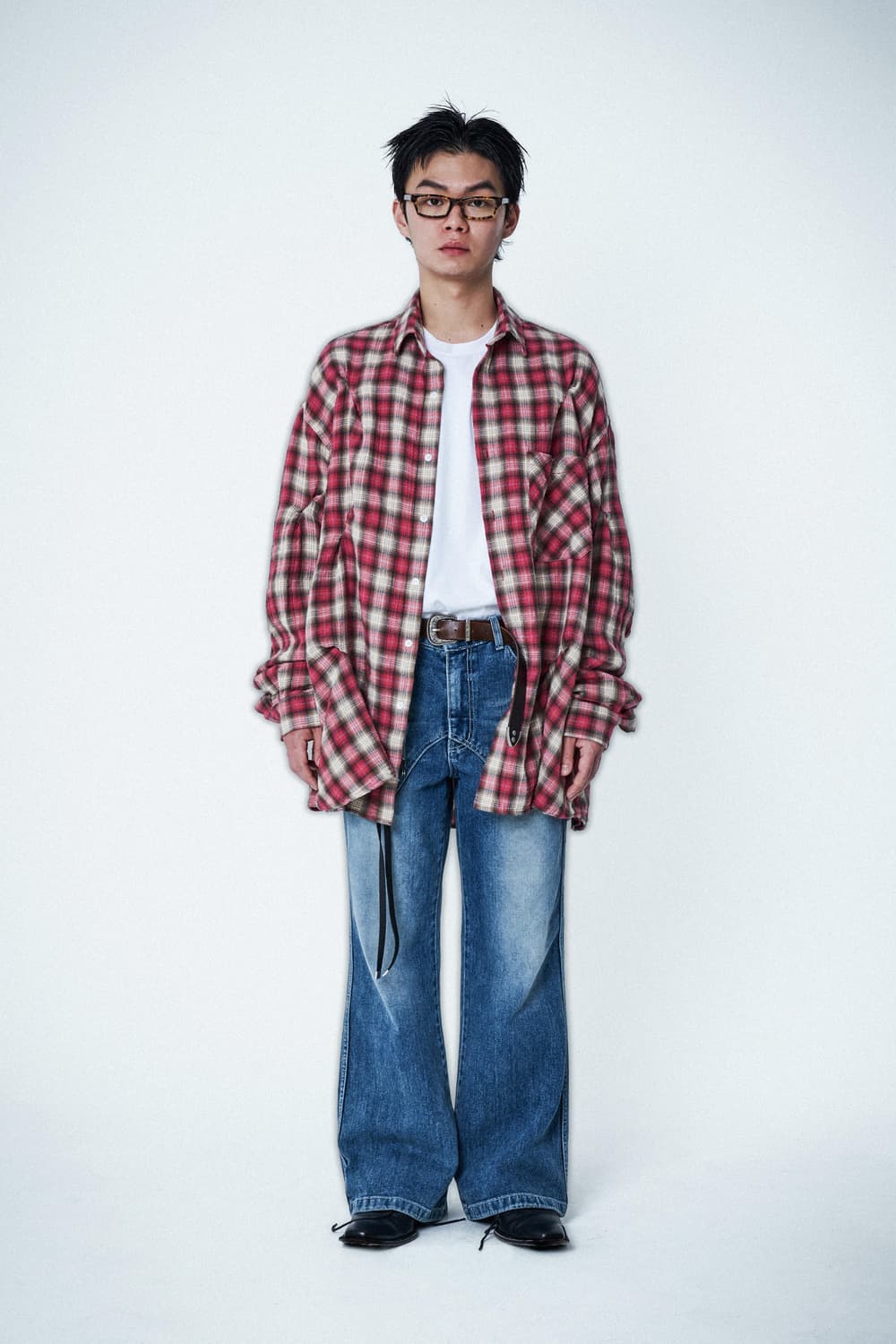 [1] 노쿨러스 체크 바이트 셔츠 체리 1사이즈 상품이미지6