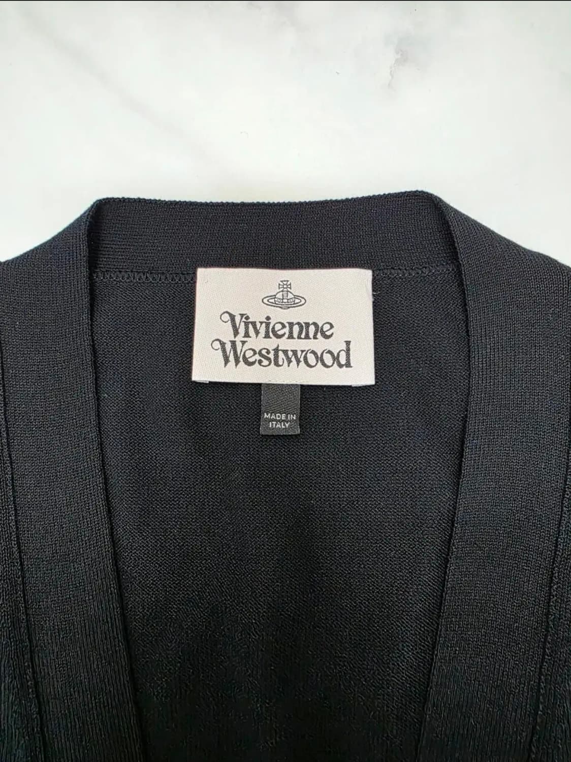 비비안웨스트우드 화이트라벨 블랙 가디건 100~105 상품이미지5