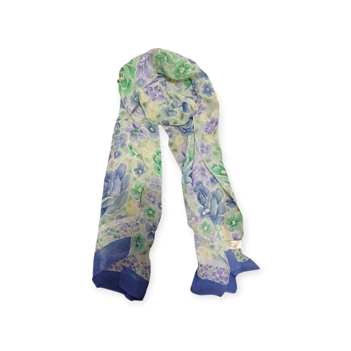 모리걸 디즈니 블루 플라워 실크스카프  상품이미지1