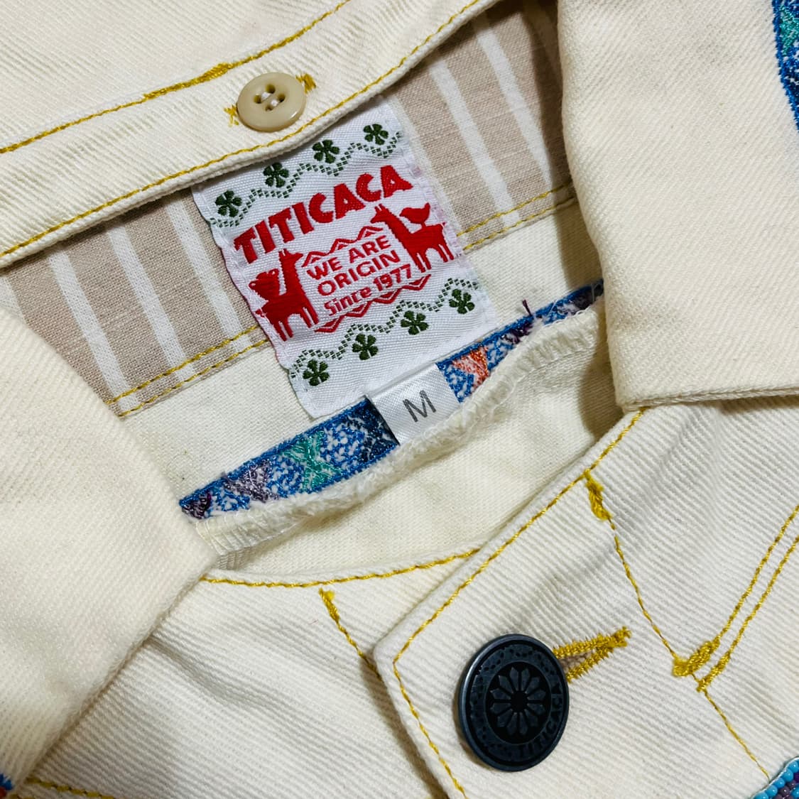 티티카카 에스닉 캔디 디테일 빈티지 데님 자켓 상품이미지6