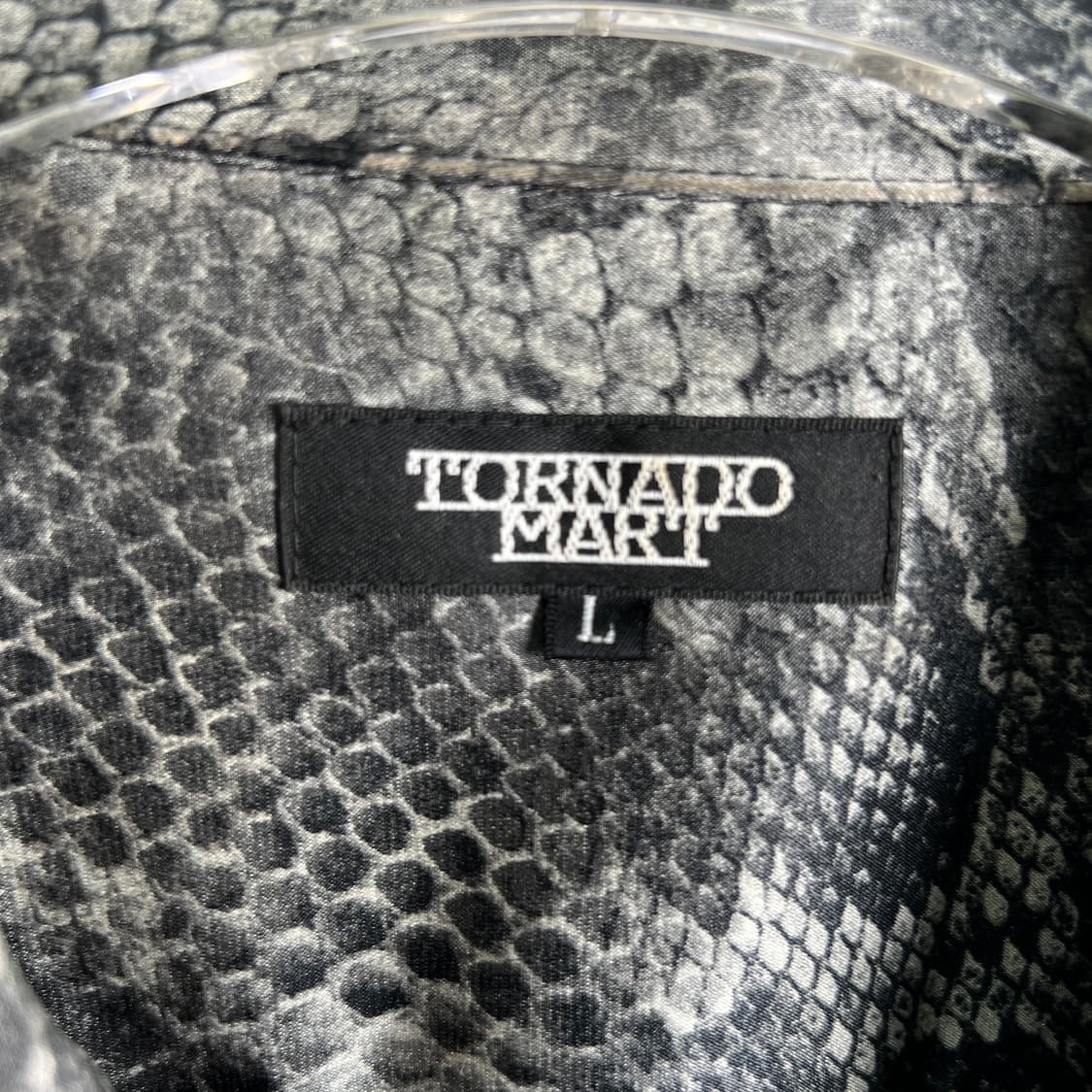 tornado mart 토네이도 마트 뱀피 파이톤 프린트 셔츠 L 상품이미지4