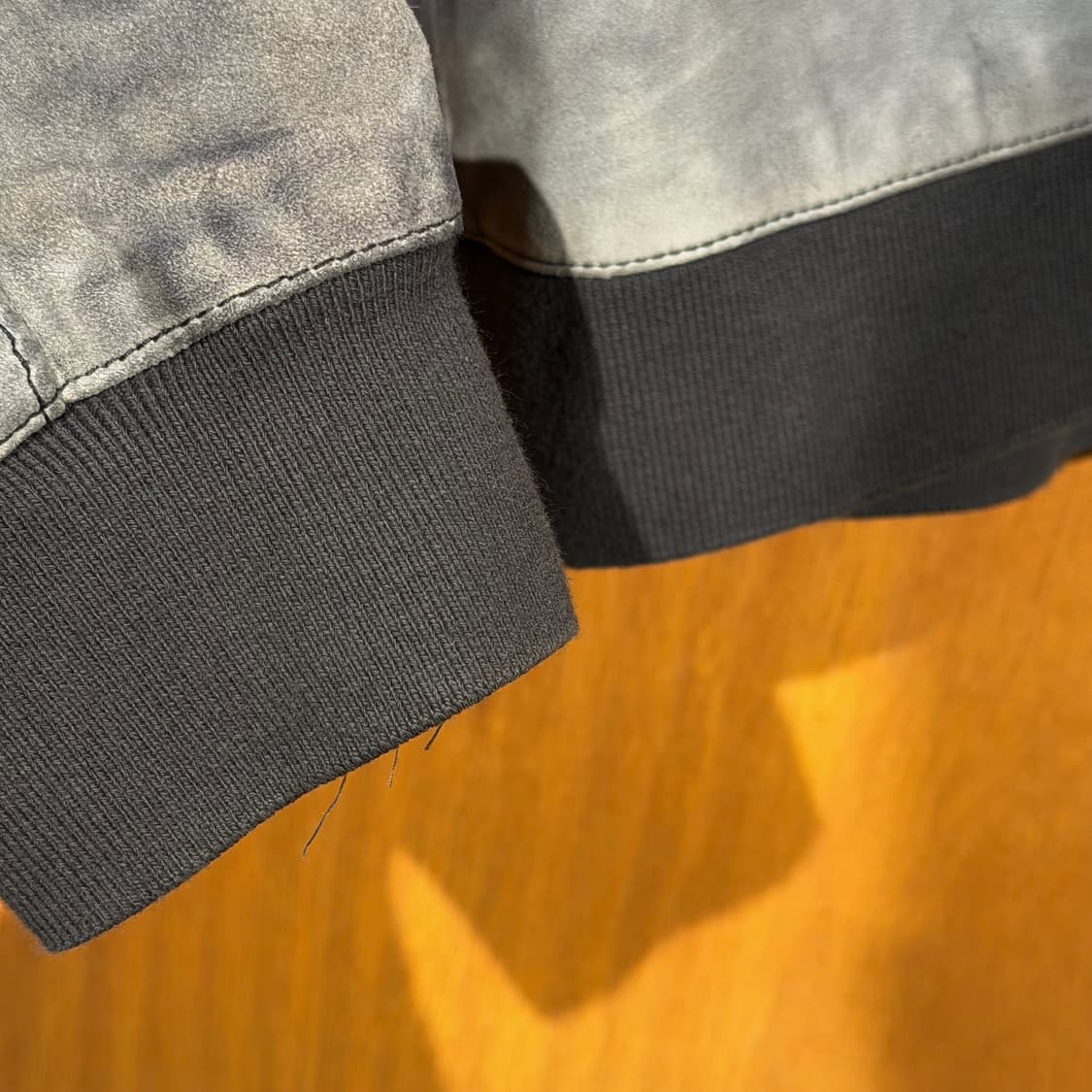 올세인츠 워시드 고트레더 스웨이드 봄버 자켓 L 염소가죽 상품이미지7