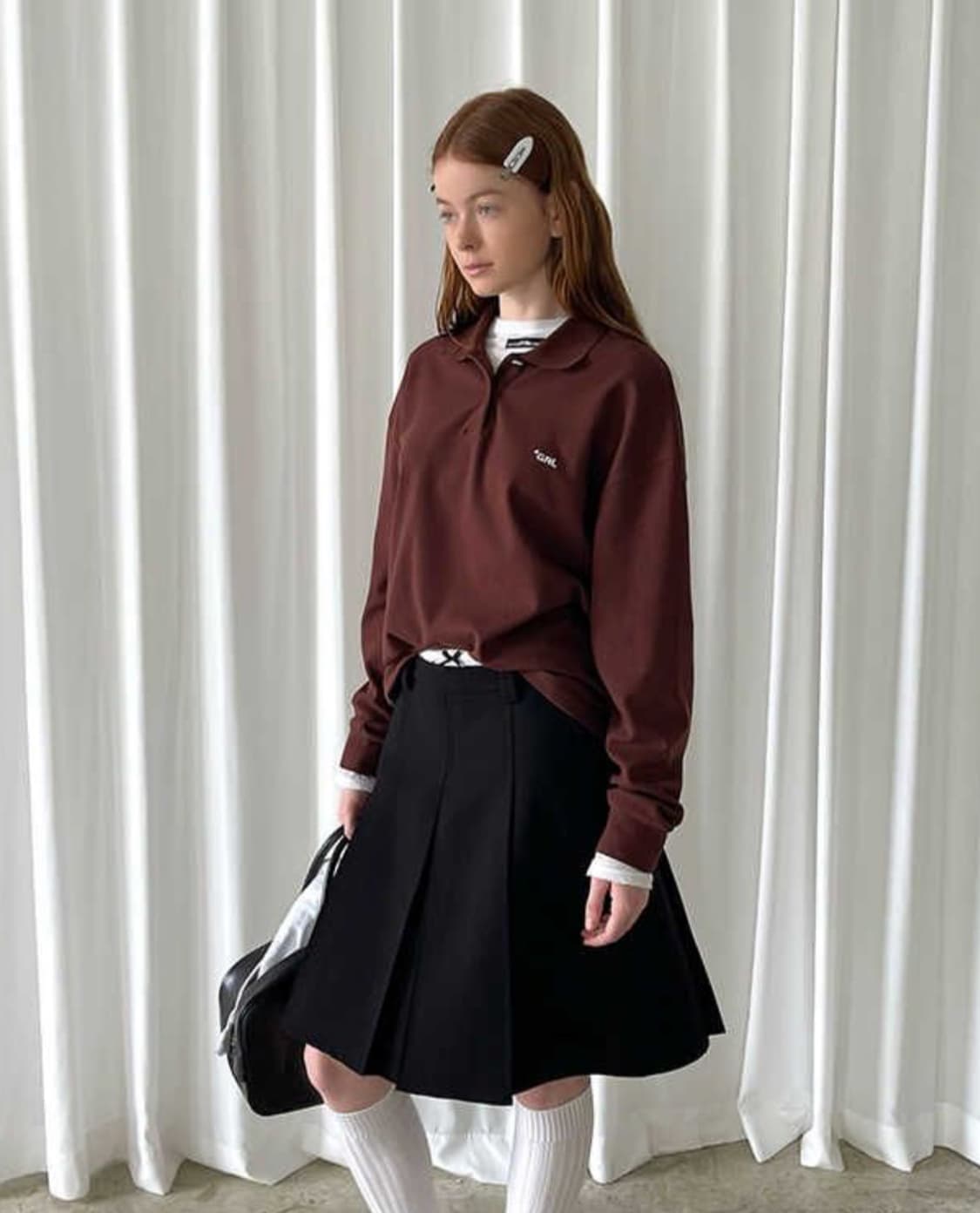 pff girl polo long sleeve shirt 상품이미지2