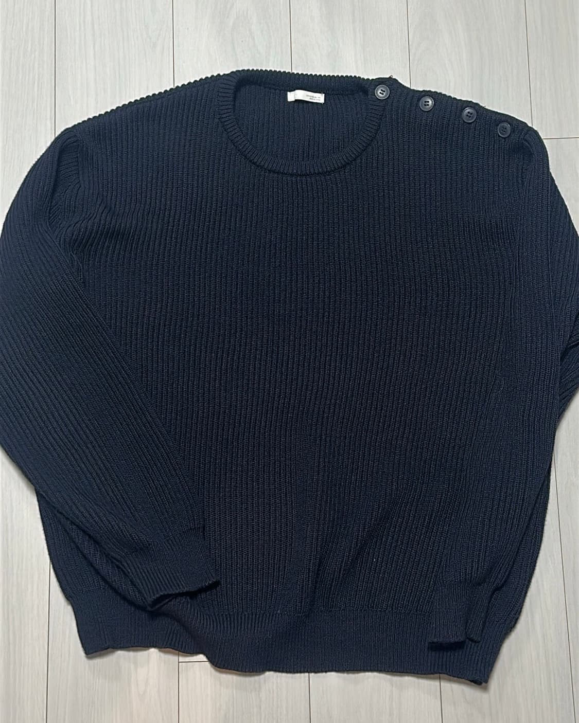 [XL] ZARA 사이드 버튼 니트 네이비 상품이미지1