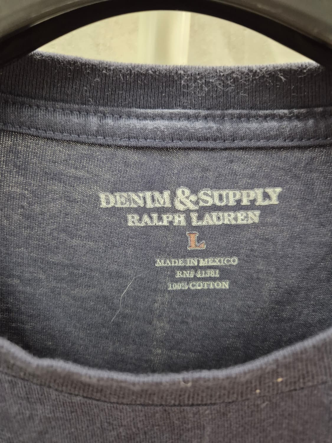 데님 앤 서플라이 랄프로렌 네이비 긴팔 티셔츠 L 상품이미지6