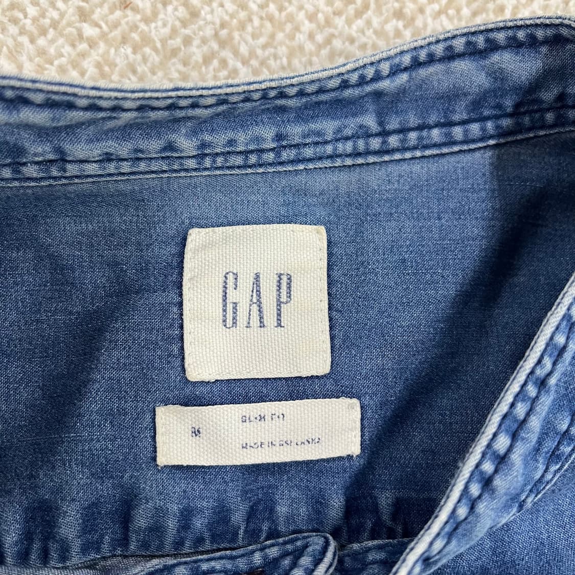 [M] 갭 데님 차이나카라 청남방 셔츠 0107M1 상품이미지2