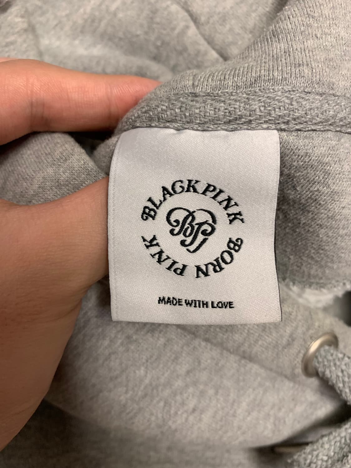 [XL] 블랙핑크 베르디 플러시 후드 그레이 상품이미지4