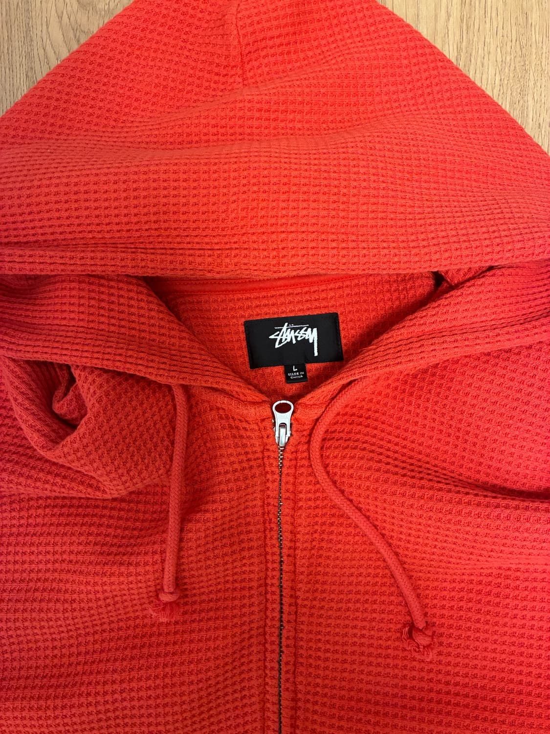 스투시 와플 후드 레드 상품이미지3