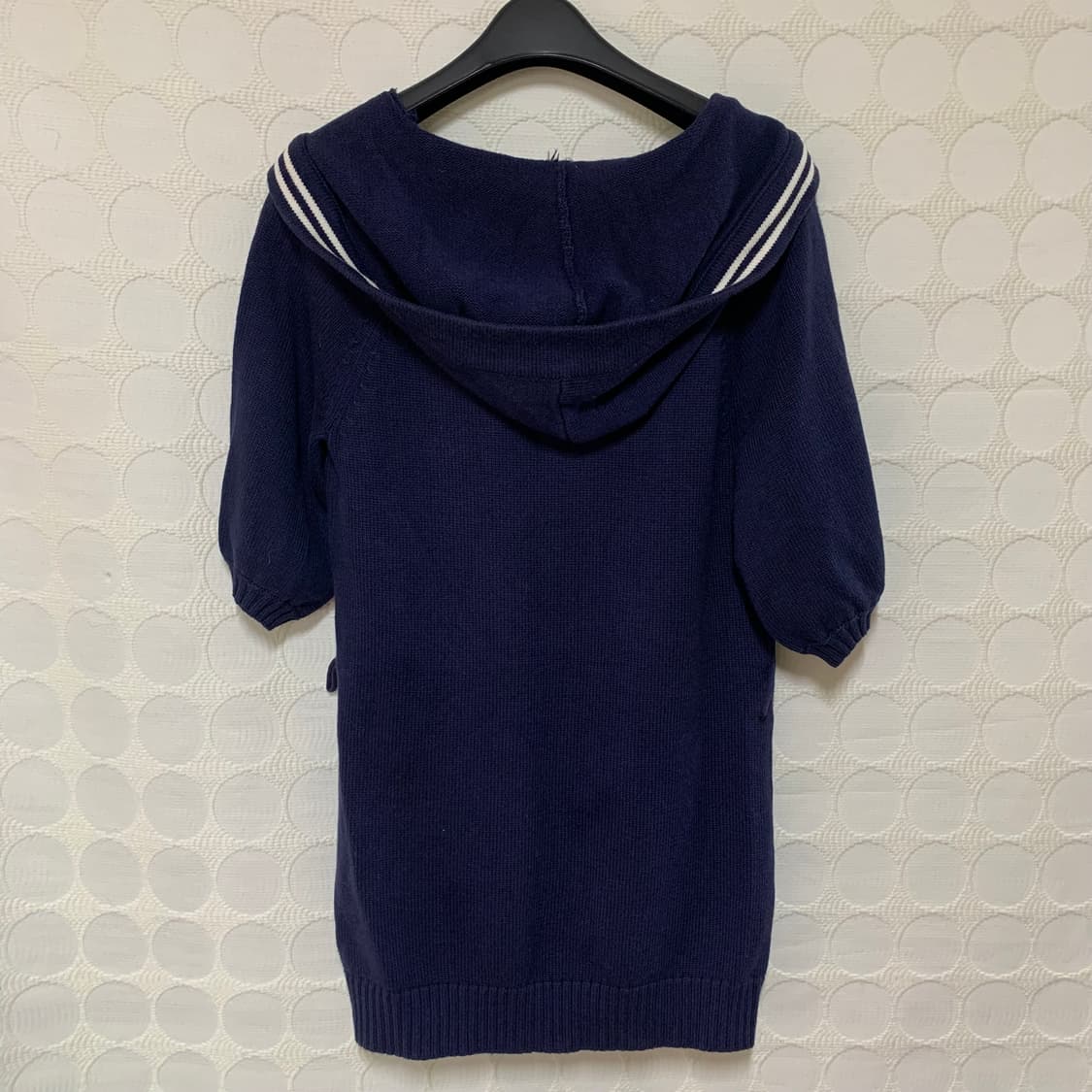 polo Ralph Lauren 오부 퍼프소매 네이비 후드 니트 가디건 상품이미지5