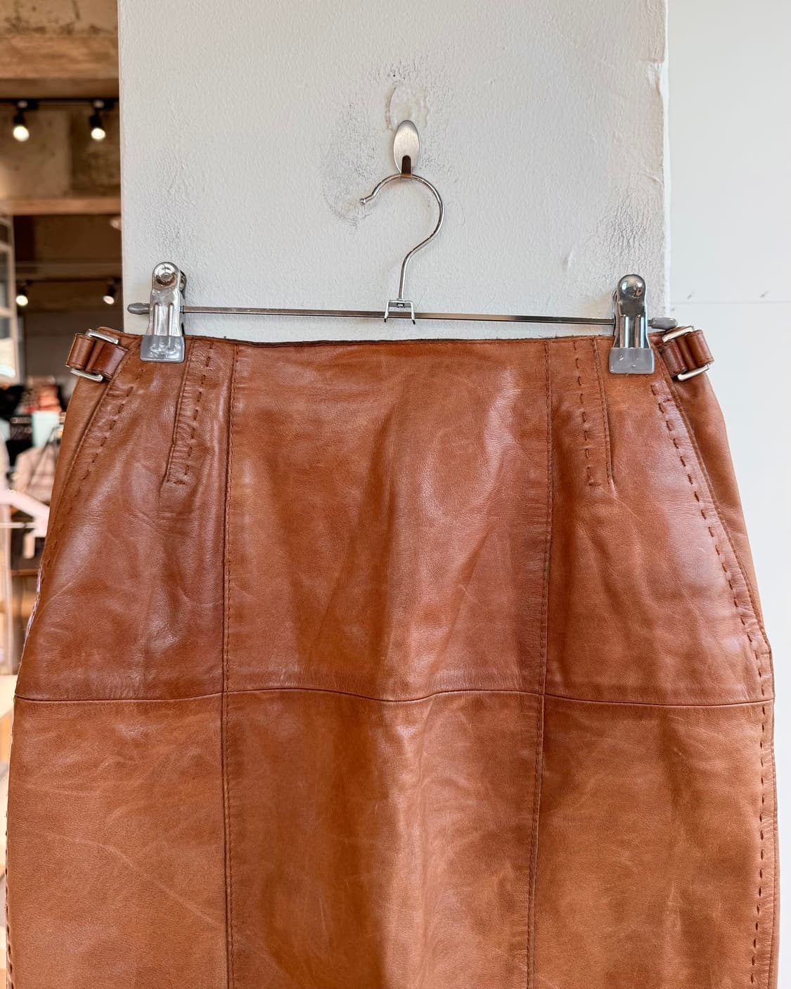 잔프랑코 페레 브라운 레더 미니스커트  상품이미지3