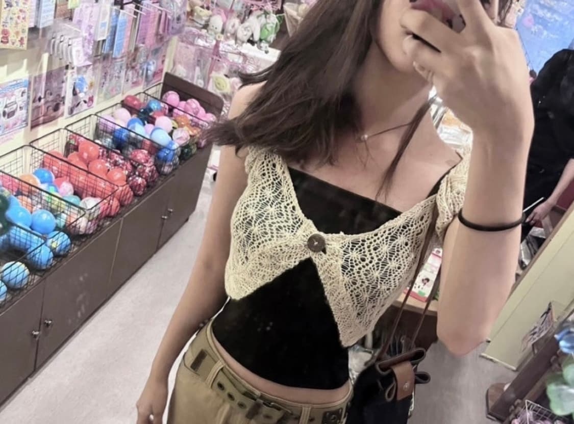 오네갸루 빈티지 크로쉐 미니 볼레로 상품이미지2