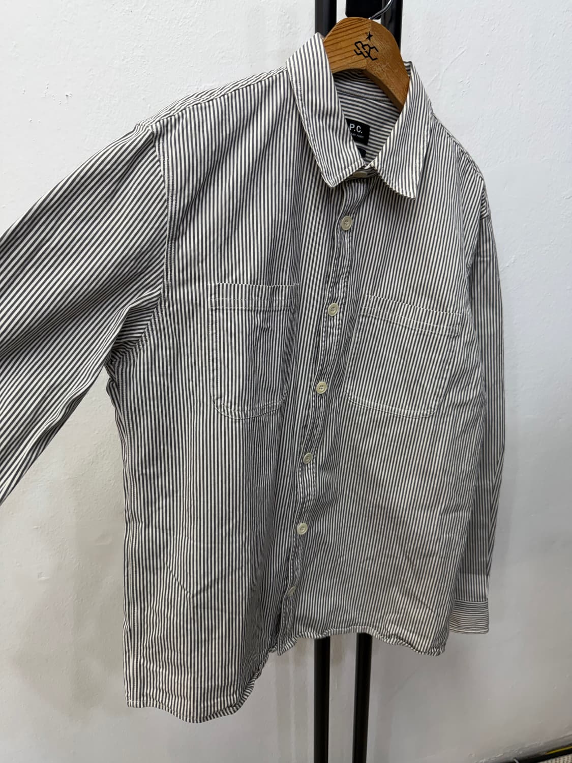 정품) APC 아페쎄 남성 스트라이프 셔츠겸 자켓 M 상품이미지2