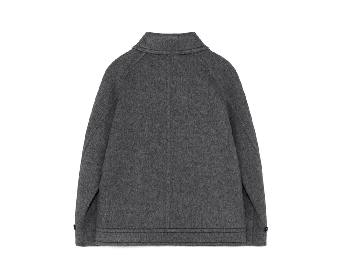기준 울 하이넥 하프 코트 상품이미지5