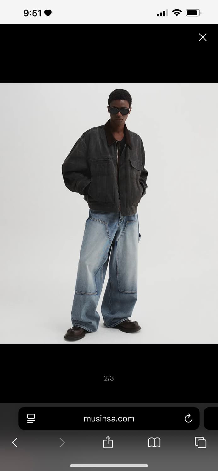 디앤에스알 빈티지 워크 크롭 자켓 블랙 M 상품이미지2