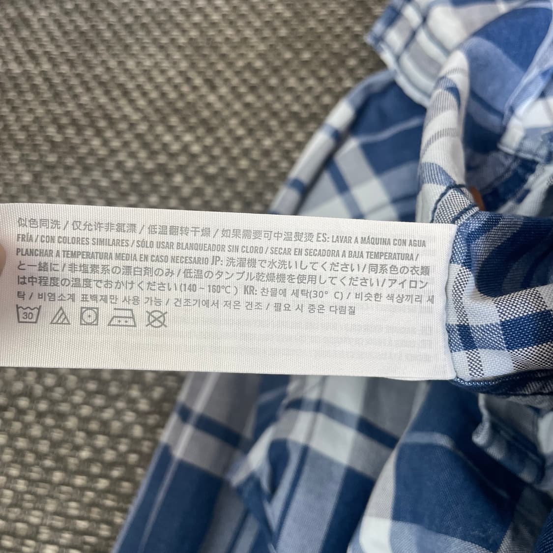 아베크롬비앤피치 블루 체크 긴팔 셔츠 슬림핏 S 상품이미지8