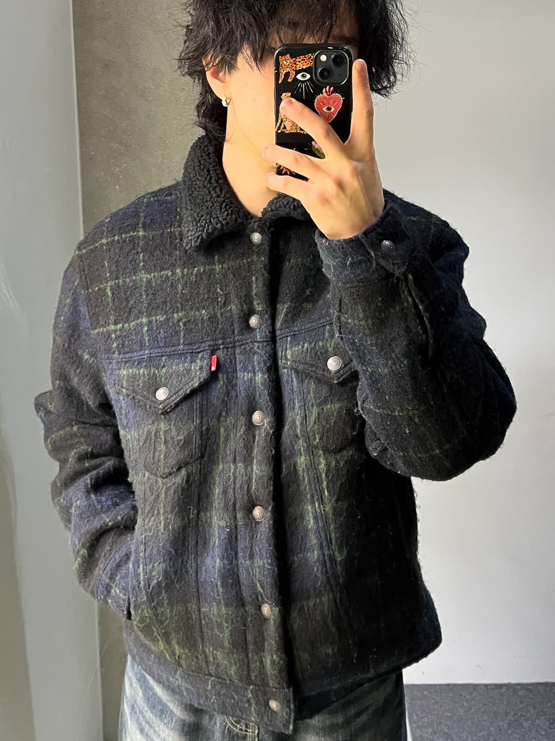 리바이스 LVC 쉐르파 체크 트러커 자켓 상품이미지1