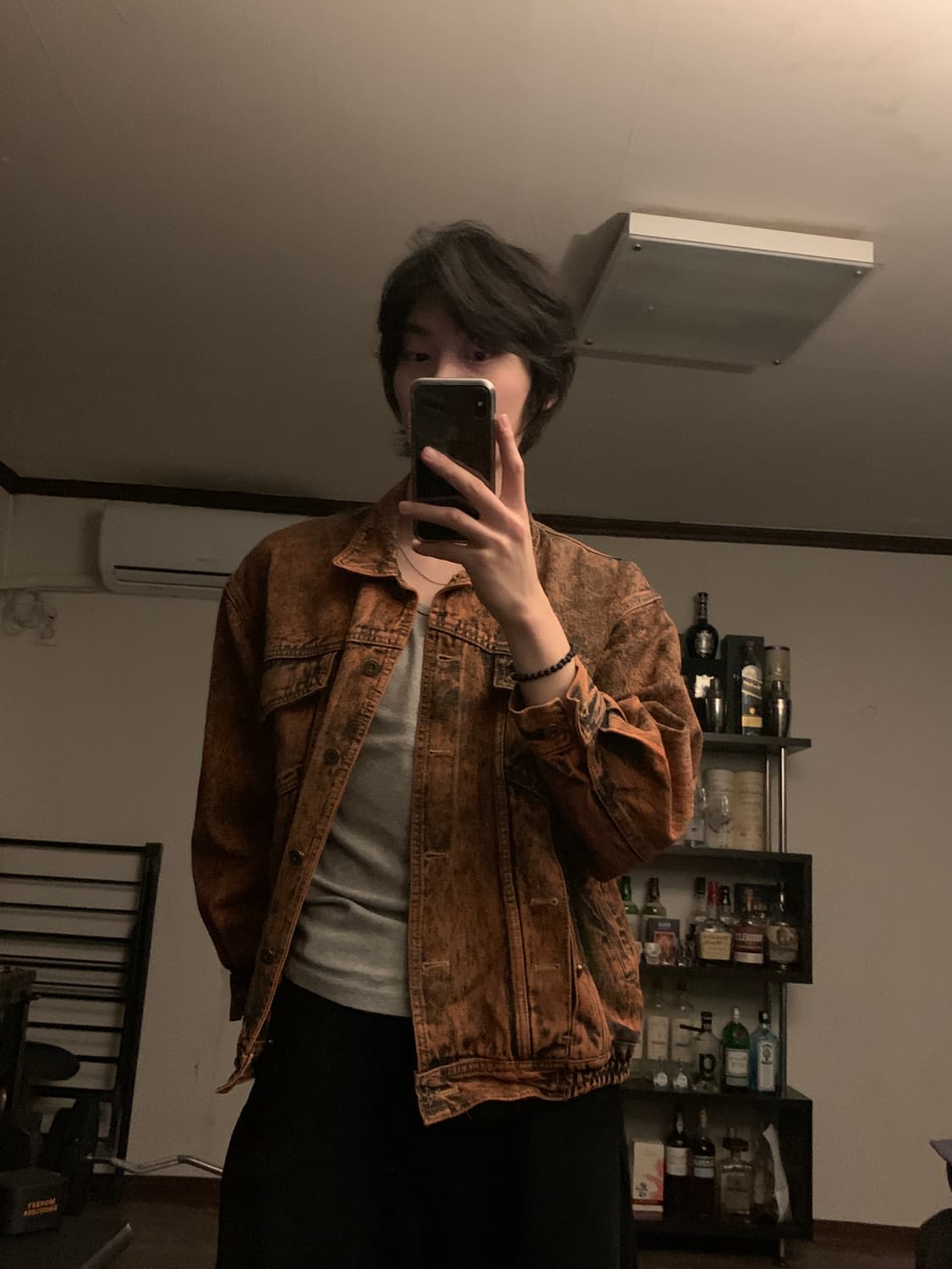 [빈티지 테이스트] 오렌지 브라운 워싱 데님 재킷 자켓 상품이미지2