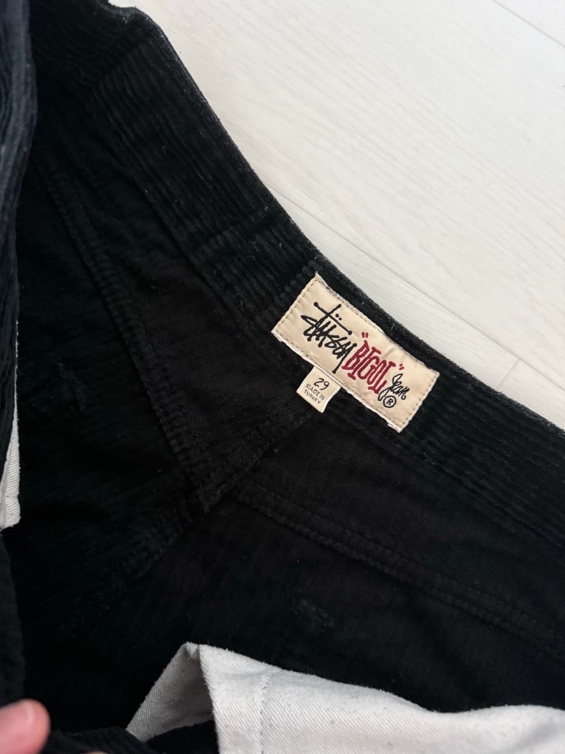 스투시 big ol jean 코듀로이 팬츠 블랙 29 상품이미지2