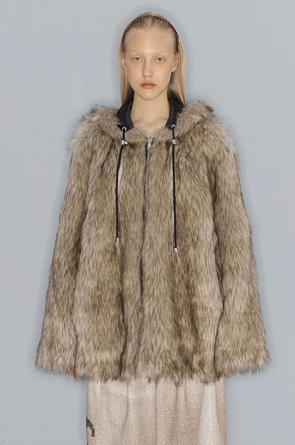 [OPENYY] 리버시블 폭스 퍼후드자켓(베이지) S->M교환 상품이미지1