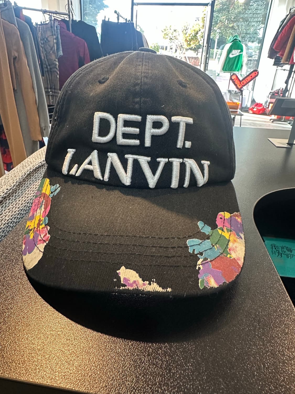 갤러리디파트먼트 x 랑방 페인팅 로고 볼캡 상품이미지1