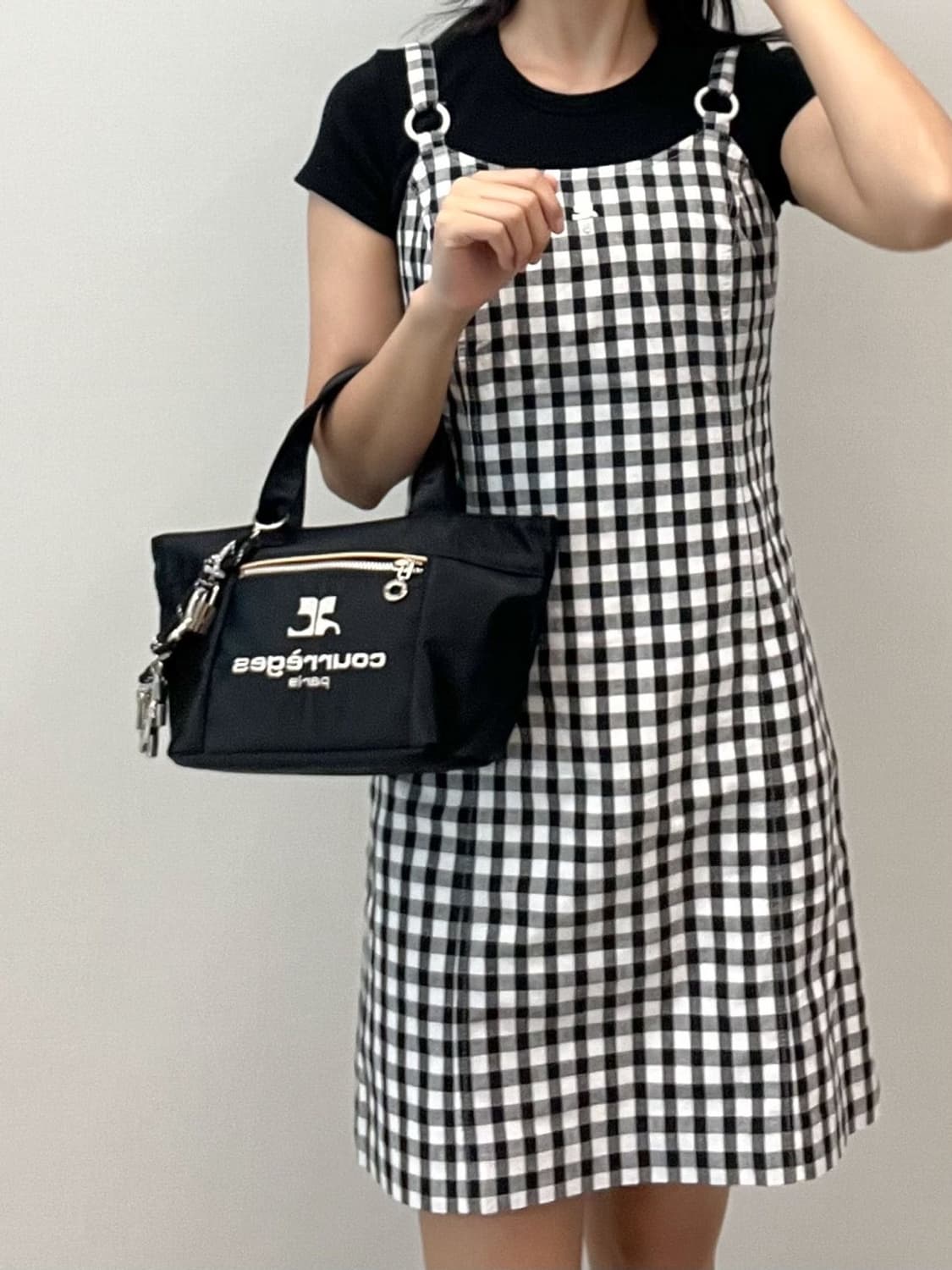 courreges / 꾸레쥬 블랙 체크 원피스  상품이미지7