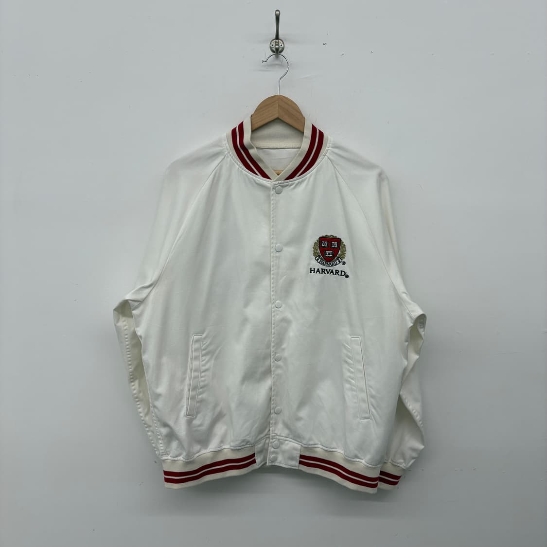 하버드 화이트 스타디움 자켓 남성 L 상품이미지1
