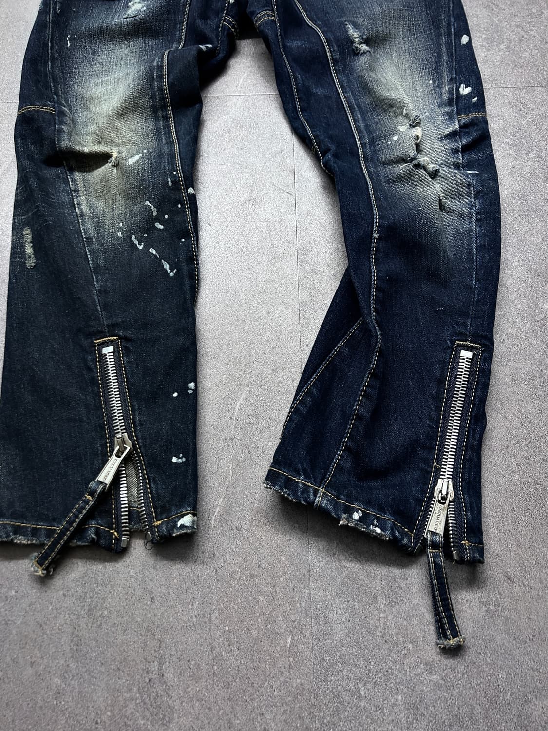 디스퀘어드2 플레어 짚 더티 페인트 데님  상품이미지6